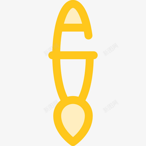画笔学校元素6黄色图标svg_新图网 https://ixintu.com 学校元素6 画笔 黄色
