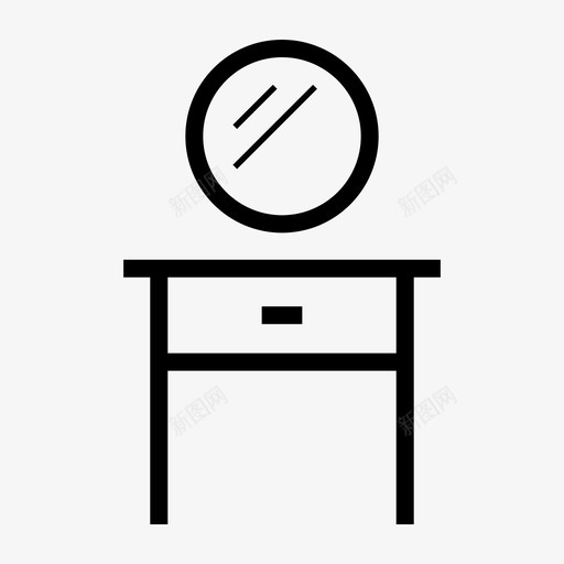 桌子卧室箱子图标svg_新图网 https://ixintu.com 卧室 家具 家用 桌子 箱子 镜子