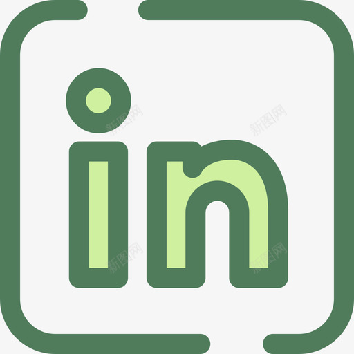 Linkedin社交网络5verde图标svg_新图网 https://ixintu.com Linkedin verde 社交网络5