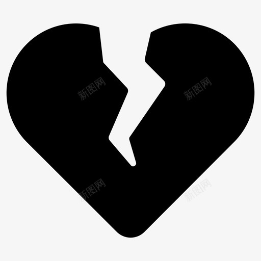 心碎破碎爱图标svg_新图网 https://ixintu.com 心碎 爱 爱的心浪漫情人结婚爱情般的生活 痛 破碎 脉