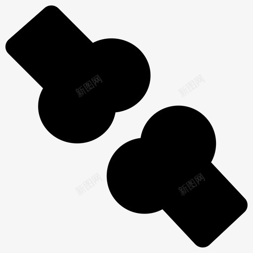 骨固体医疗元素2填充图标svg_新图网 https://ixintu.com 固体医疗元素2 填充 骨