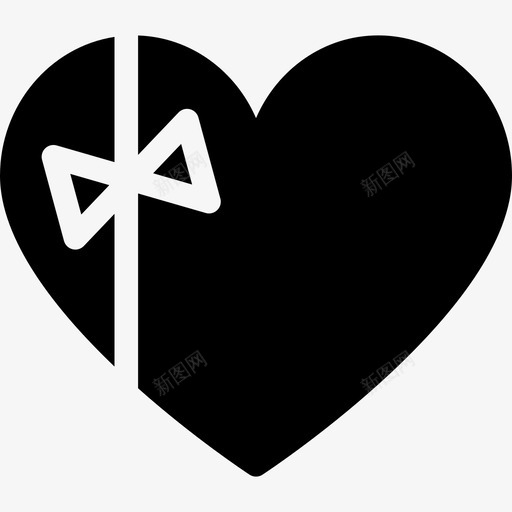 礼物情人节填充元素图标svg_新图网 https://ixintu.com 情人节填充元素 礼物