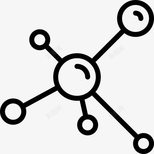 分子科学研究线性图标svg_新图网 https://ixintu.com 分子 科学研究 线性