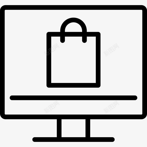 在线商店搜索引擎优化和在线营销元素线性图标svg_新图网 https://ixintu.com 在线商店 搜索引擎优化和在线营销元素 线性