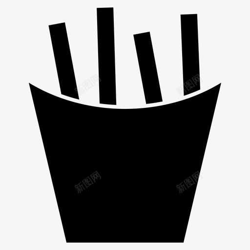薯条炸土豆食物字形图标svg_新图网 https://ixintu.com 炸土豆 薯条 食物字形图标