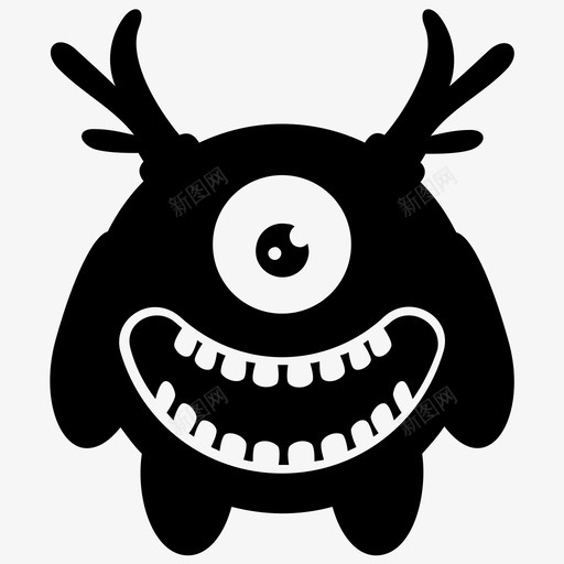 怪兽恶魔怪物怪物角色图标svg_新图网 https://ixintu.com ons卡通怪物 可爱有趣的怪物角色 怪兽 怪物角色 恶魔怪物 独眼怪物