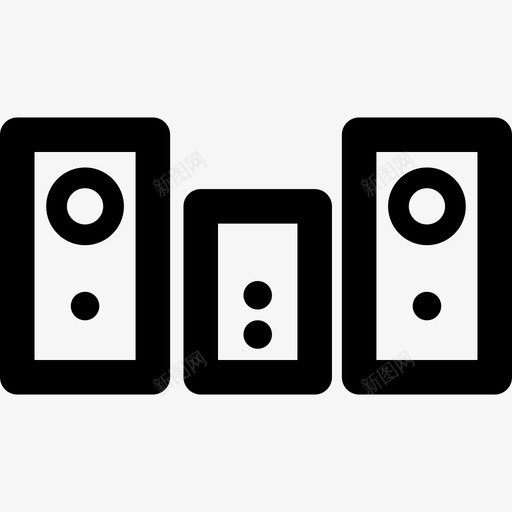 音响系统家庭影院线性图标svg_新图网 https://ixintu.com 家庭影院 线性 音响系统