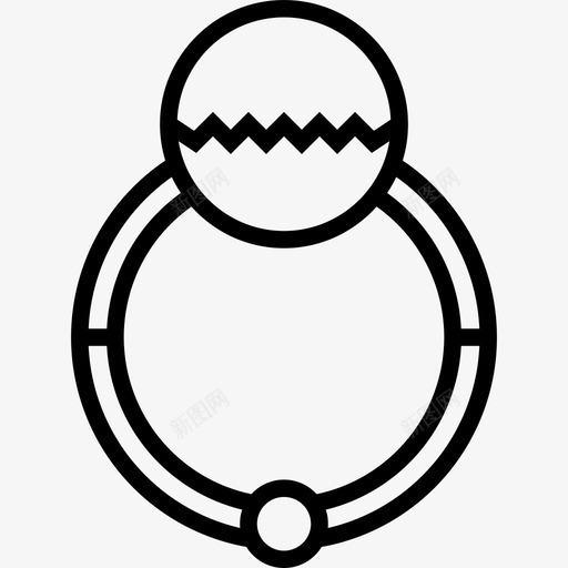 拨浪鼓婴儿和玩具5线性图标svg_新图网 https://ixintu.com 婴儿和玩具5 拨浪鼓 线性