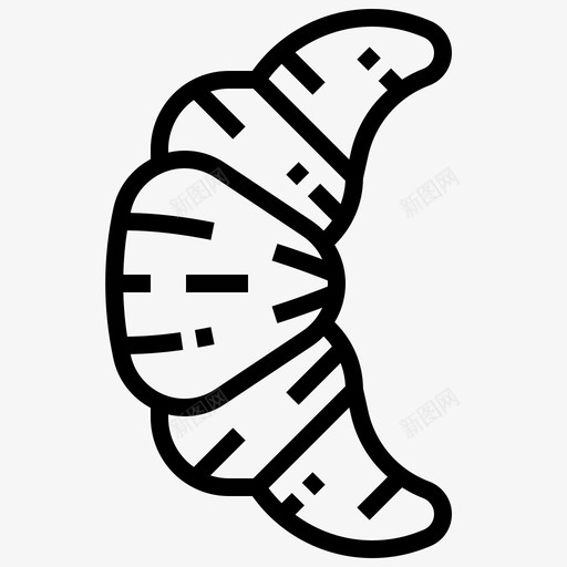 羊角面包面包房甜点图标svg_新图网 https://ixintu.com 甜点 羊角面包 面包店系列 面包房 食物