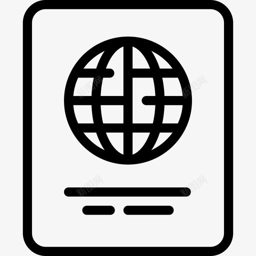 护照线性详细旅行要素线性图标svg_新图网 https://ixintu.com 护照 线性 线性详细旅行要素