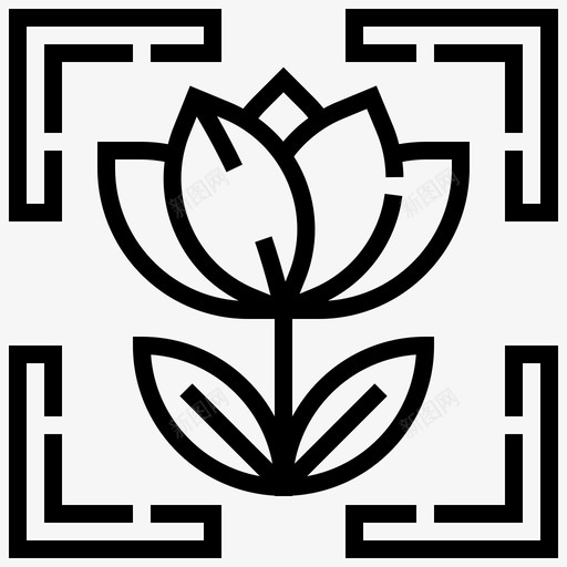 宏相机花图标svg_新图网 https://ixintu.com 宏 摄影 焦点 相机 相机和配件线 花