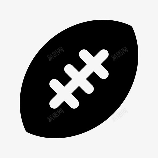 橄榄球球拉长型play图标svg_新图网 https://ixintu.com play quanco 体育实心图标集 拉长型 橄榄球球