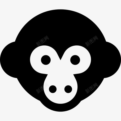 猴子动物7填充物图标svg_新图网 https://ixintu.com 动物7 填充物 猴子