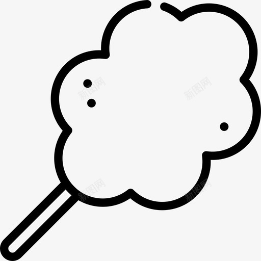 糖果棉游乐园线工艺直线图标svg_新图网 https://ixintu.com 游乐园线工艺 直线 糖果棉