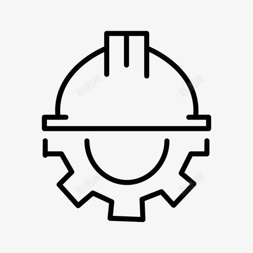 头盔建筑工程师图标svg_新图网 https://ixintu.com 头盔 工人 工程师 建筑 装备 设置