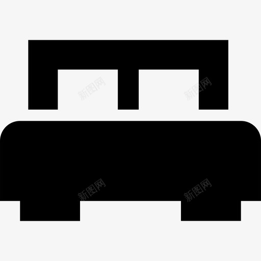 床双人床家具图标svg_新图网 https://ixintu.com 双人床 家具 床 汽车旅馆 酒店