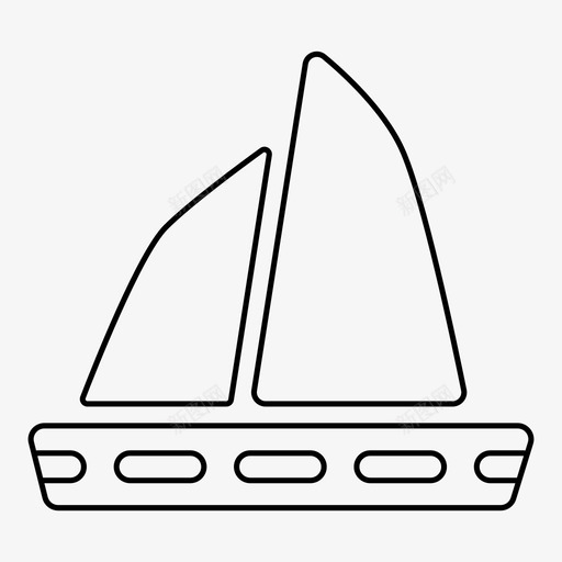 船帆船运动图标svg_新图网 https://ixintu.com 帆船 船 运动