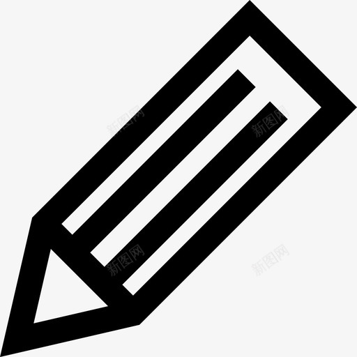 铅笔实用程序大纲图标svg_新图网 https://ixintu.com 设计实用程序大纲 铅笔