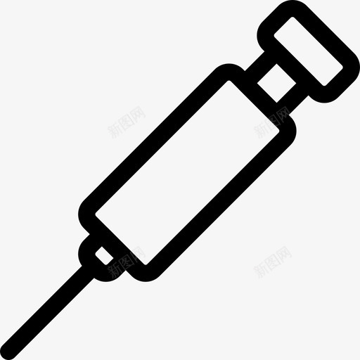 注射器医疗元素收集线性图标svg_新图网 https://ixintu.com 医疗元素收集 注射器 线性