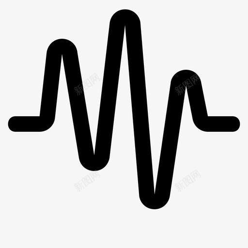 波音频音乐声图标svg_新图网 https://ixintu.com 声波 波 音乐声 音频