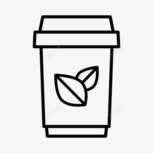 绿茶饮料凉茶图标svg_新图网 https://ixintu.com 凉茶 外卖 绿茶 饮料