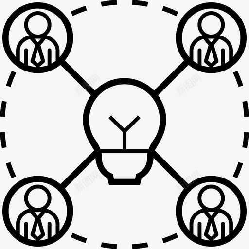 团队理念头脑风暴商业团队图标svg_新图网 https://ixintu.com 创意 商业团队 商人 团队理念 头脑风暴