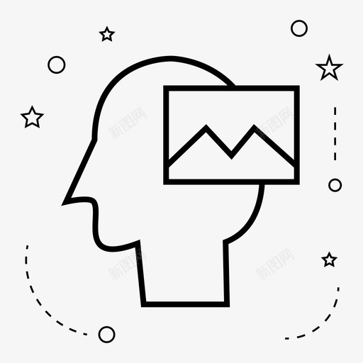 图像头部人类图标svg_新图网 https://ixintu.com 人类 人类的思想 图像 头部 思想