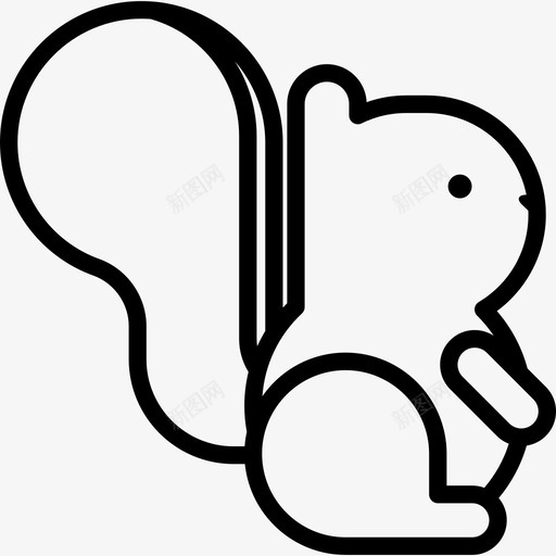 松鼠动物5直系图标svg_新图网 https://ixintu.com 动物5 松鼠 直系
