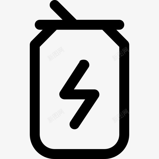 罐装食品12黑色图标svg_新图网 https://ixintu.com 罐装 食品12 黑色