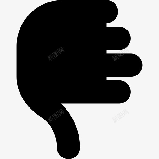 大拇指向下坚实的手和手势充满图标svg_新图网 https://ixintu.com 充满 坚实的手和手势 大拇指向下