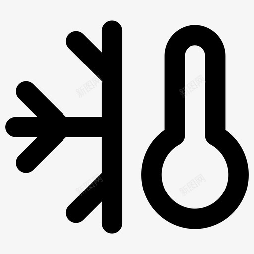寒冷天气因素大胆圆润图标svg_新图网 https://ixintu.com 大胆圆润 天气因素 寒冷
