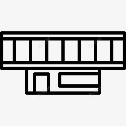 未来的房子建筑群线性图标svg_新图网 https://ixintu.com 建筑群 未来的房子 线性