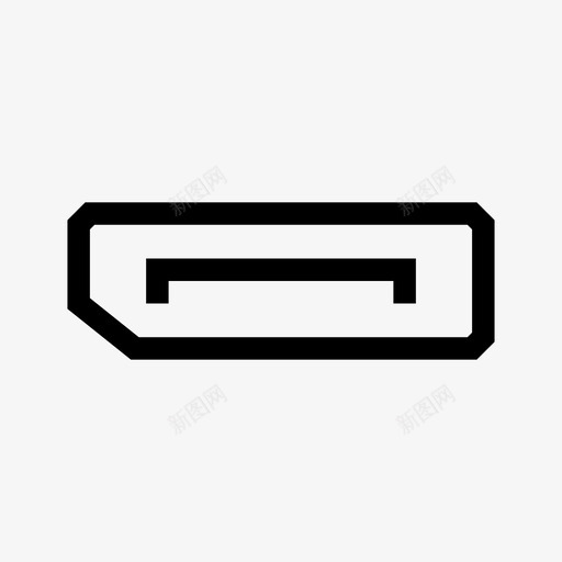 显示端口图形插头图标svg_新图网 https://ixintu.com 图形 插头 插座 显示端口 硬件软件