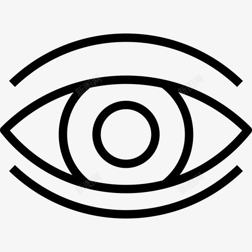 眼睛系统图标设置浅圆形svg_新图网 https://ixintu.com 浅圆形 眼睛 系统图标设置