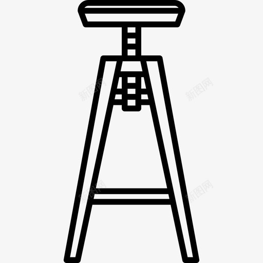 凳子建筑物古董家具图标svg_新图网 https://ixintu.com 凳子 古董家具 建筑物