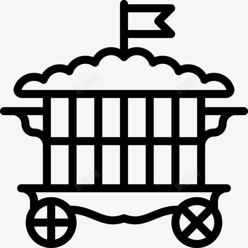 有轮动物园直线游乐园图标svg_新图网 https://ixintu.com 有轮动物园 直线游乐园