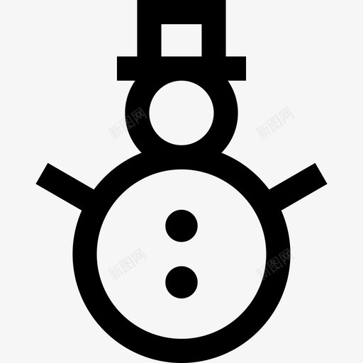 雪人11号天气直线型图标svg_新图网 https://ixintu.com 11号天气 直线型 雪人