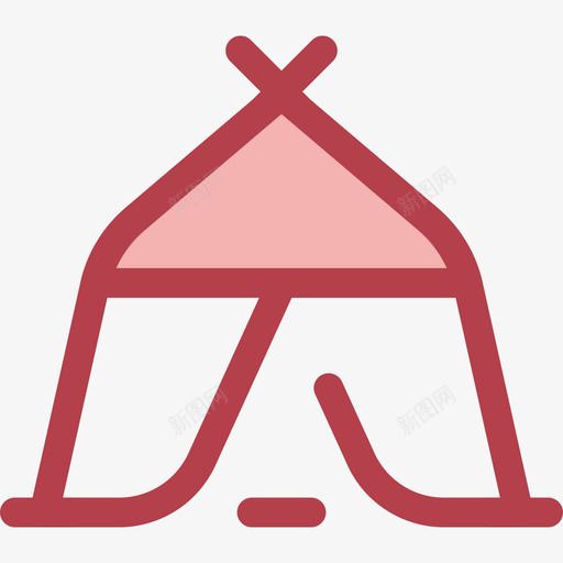 帐篷室外2红色图标svg_新图网 https://ixintu.com 室外2 帐篷 红色
