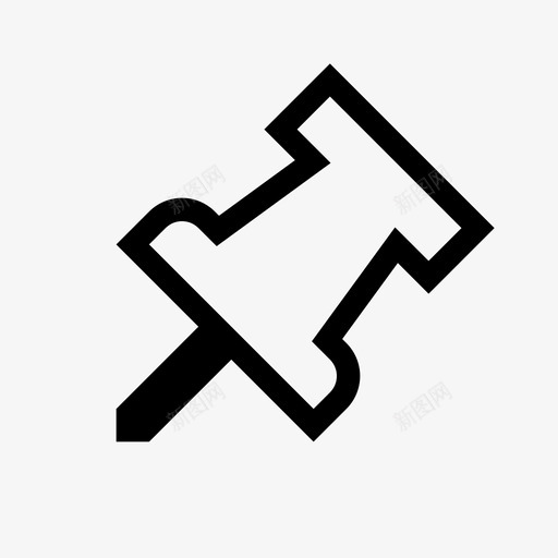 取消固定定位销图钉图标svg_新图网 https://ixintu.com 取消固定 图钉 基本图标集 定位销