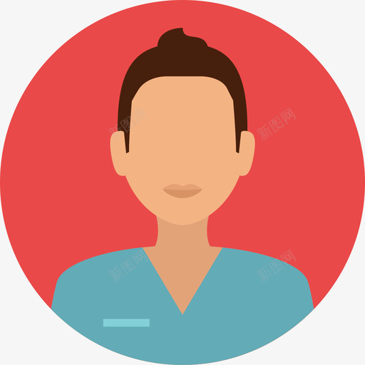 护士人物化身3圈平图标svg_新图网 https://ixintu.com 人物化身3 圈平 护士