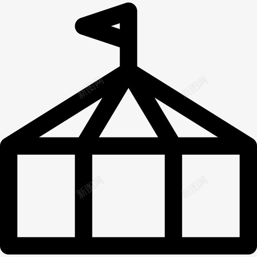 马戏团帐篷马戏团直线图标svg_新图网 https://ixintu.com 马戏团帐篷 马戏团直线