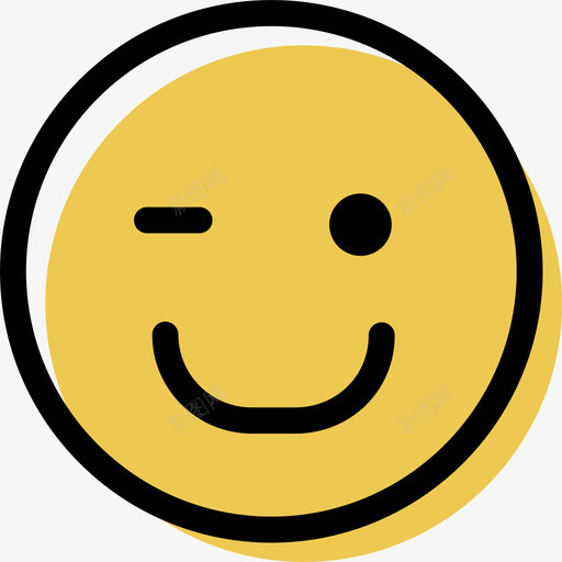 眨眼颜色情感资产图标svg_新图网 https://ixintu.com 眨眼 颜色情感资产