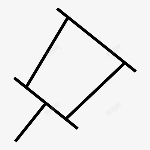 别针办公室尖头图标svg_新图网 https://ixintu.com 别针 办公室尖头