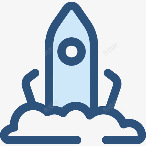 宇宙7号宇宙飞船蓝色图标svg_新图网 https://ixintu.com 宇宙7号宇宙飞船 蓝色