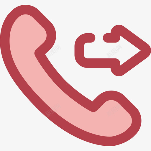 电话通讯9红色图标svg_新图网 https://ixintu.com 电话 红色 通讯9