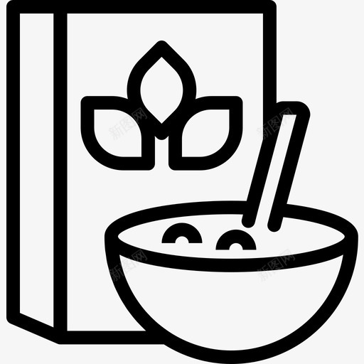 麦片美食收藏2直列图标svg_新图网 https://ixintu.com 直列 美食收藏2 麦片