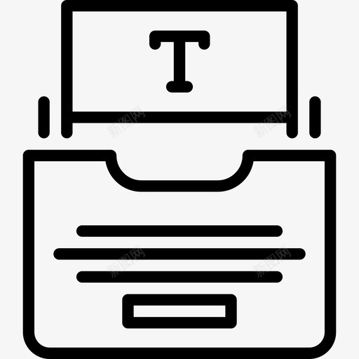 打字机搜索引擎优化和在线营销元素线性图标svg_新图网 https://ixintu.com 打字机 搜索引擎优化和在线营销元素 线性