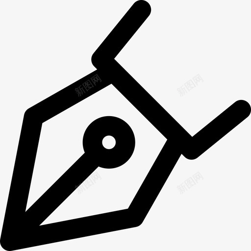 笔尖最小通用主题线性图标svg_新图网 https://ixintu.com 最小通用主题 笔尖 线性