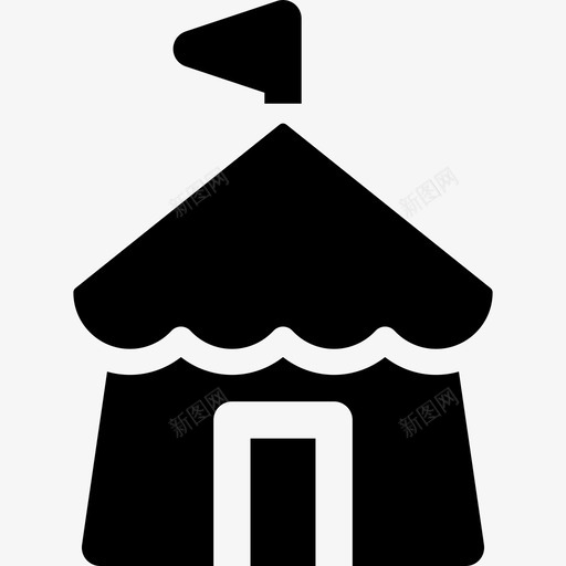 帐篷马戏团填充物图标svg_新图网 https://ixintu.com 帐篷 马戏团填充物