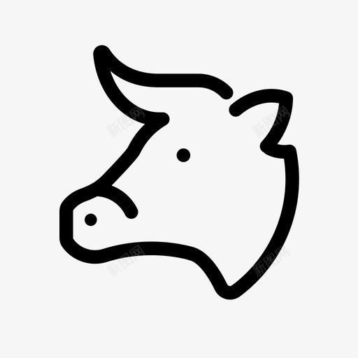 牛动物牛肉图标svg_新图网 https://ixintu.com 公牛 农场 动物 哺乳动物 牛 牛肉 超市